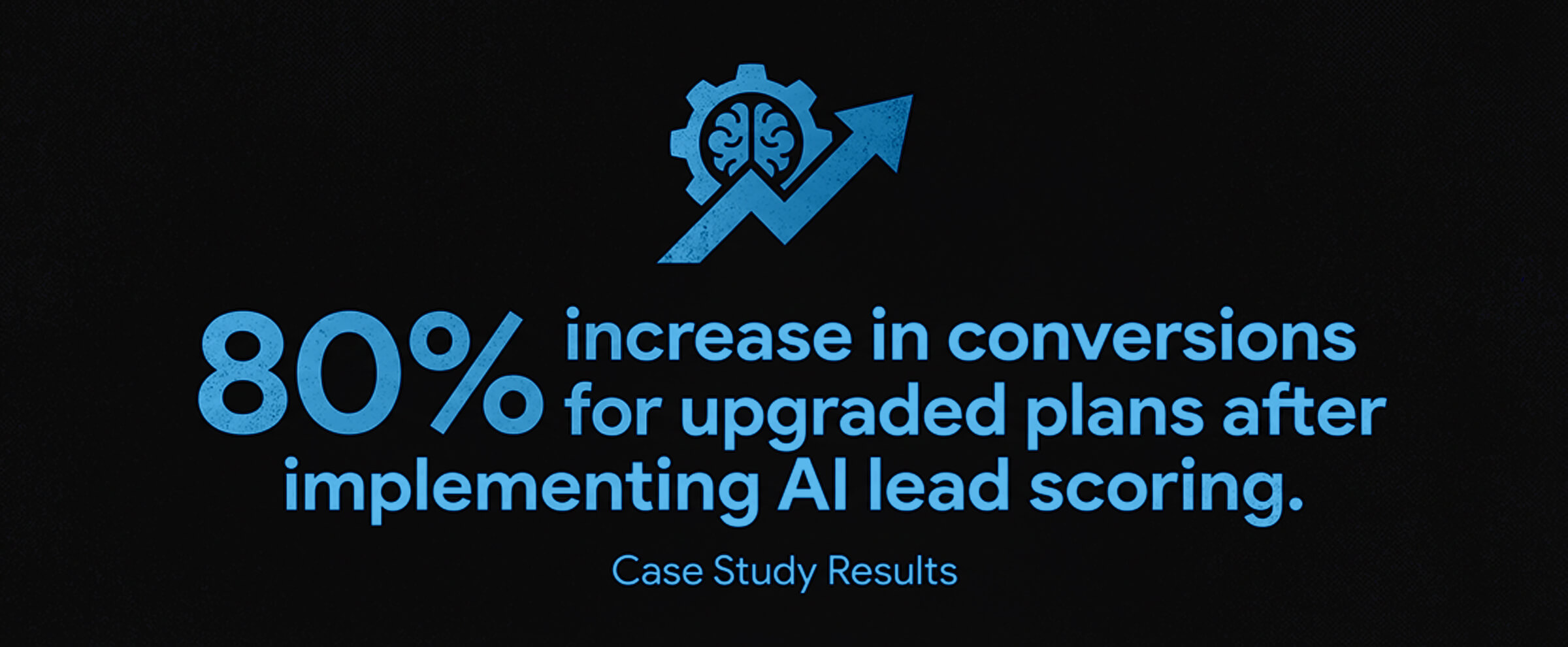 80% increase in conversions for upgraded plans after implementing ai lead scoring. case study results 